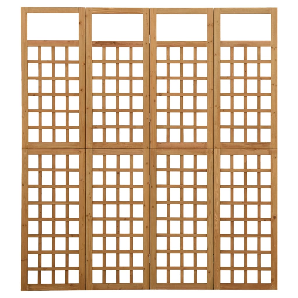 

vidaXL Kamerscherm/trellis met 4 panelen161x180 cm massief vurenhout