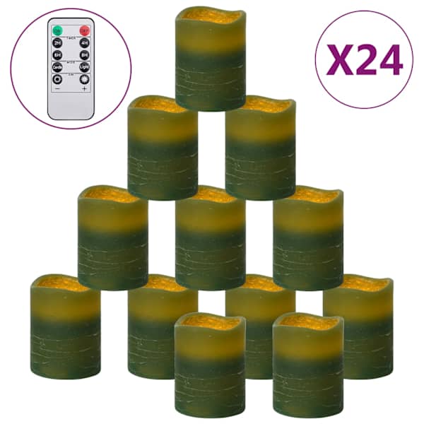 vidaXL leegita LED-k&uuml;&uuml;nlad puldiga, 24 tk, soe valge