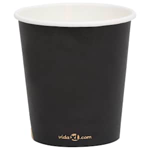 vidaXL Ποτήρια Καφέ Χάρτινα 200 ml 100 Τεμάχια Μαύρα