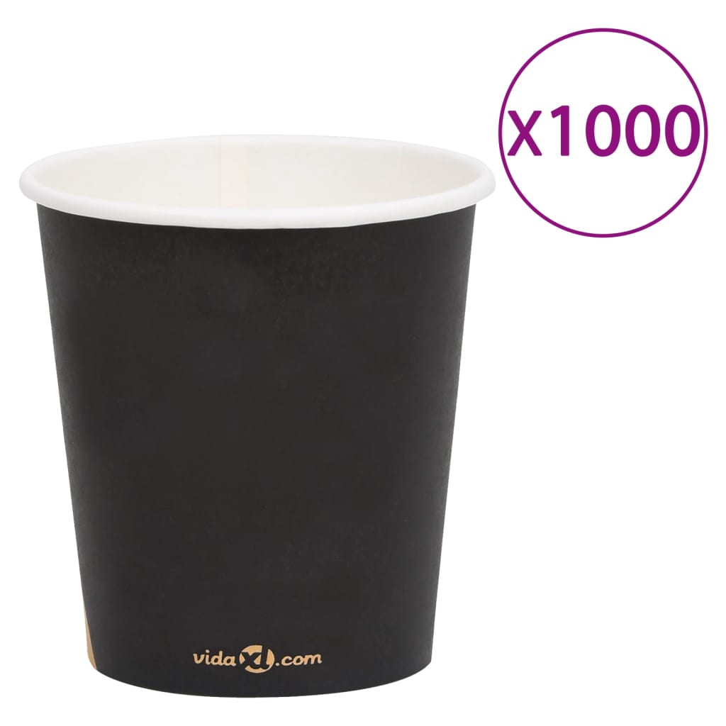 Papirnate čaše za kavu 200 ml 1000 kom crne