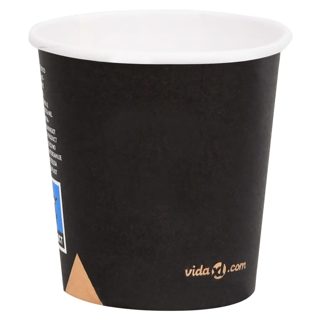 100 db fekete kávés papírpohár 120 ml 