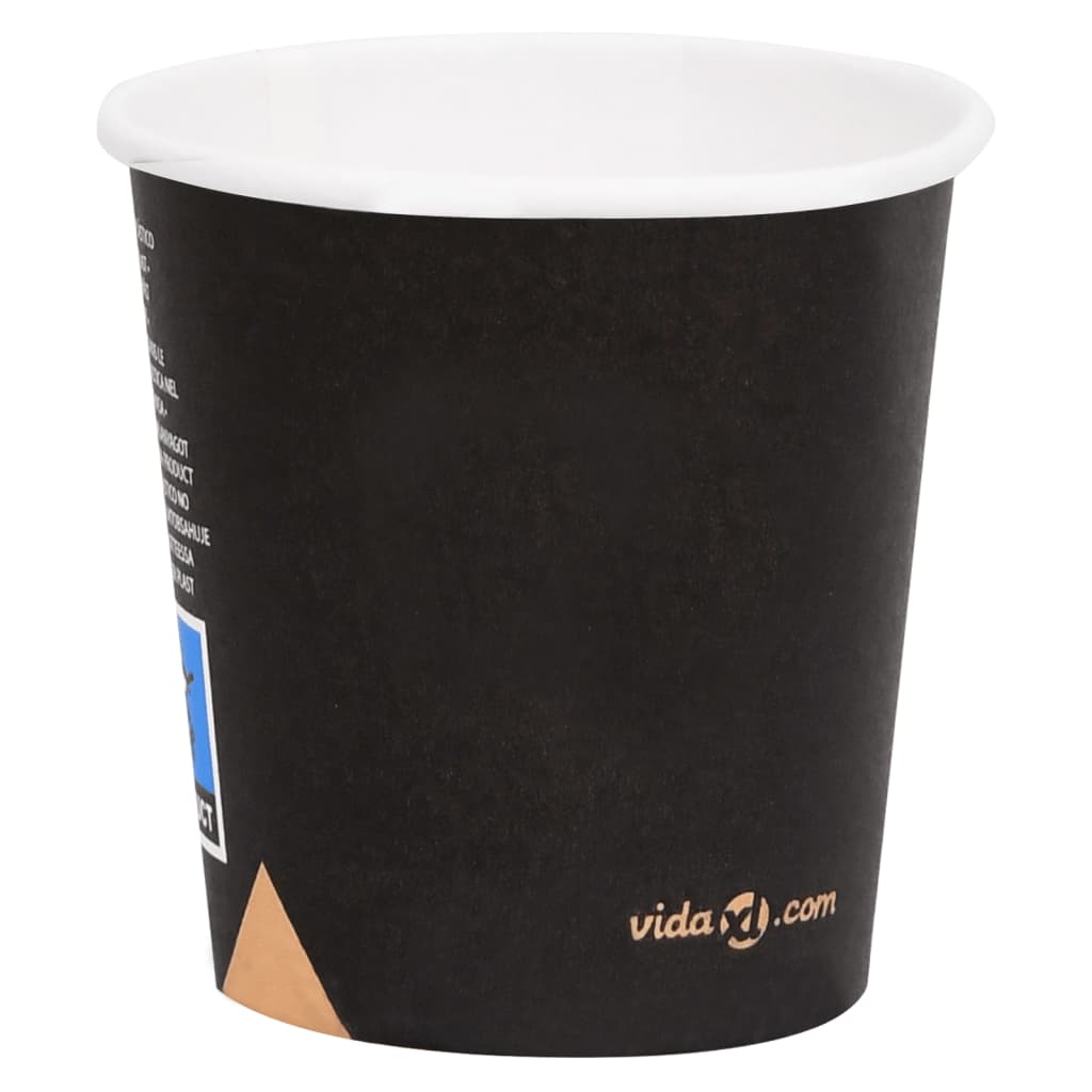 500 db fekete kávés papírpohár 120 ml 