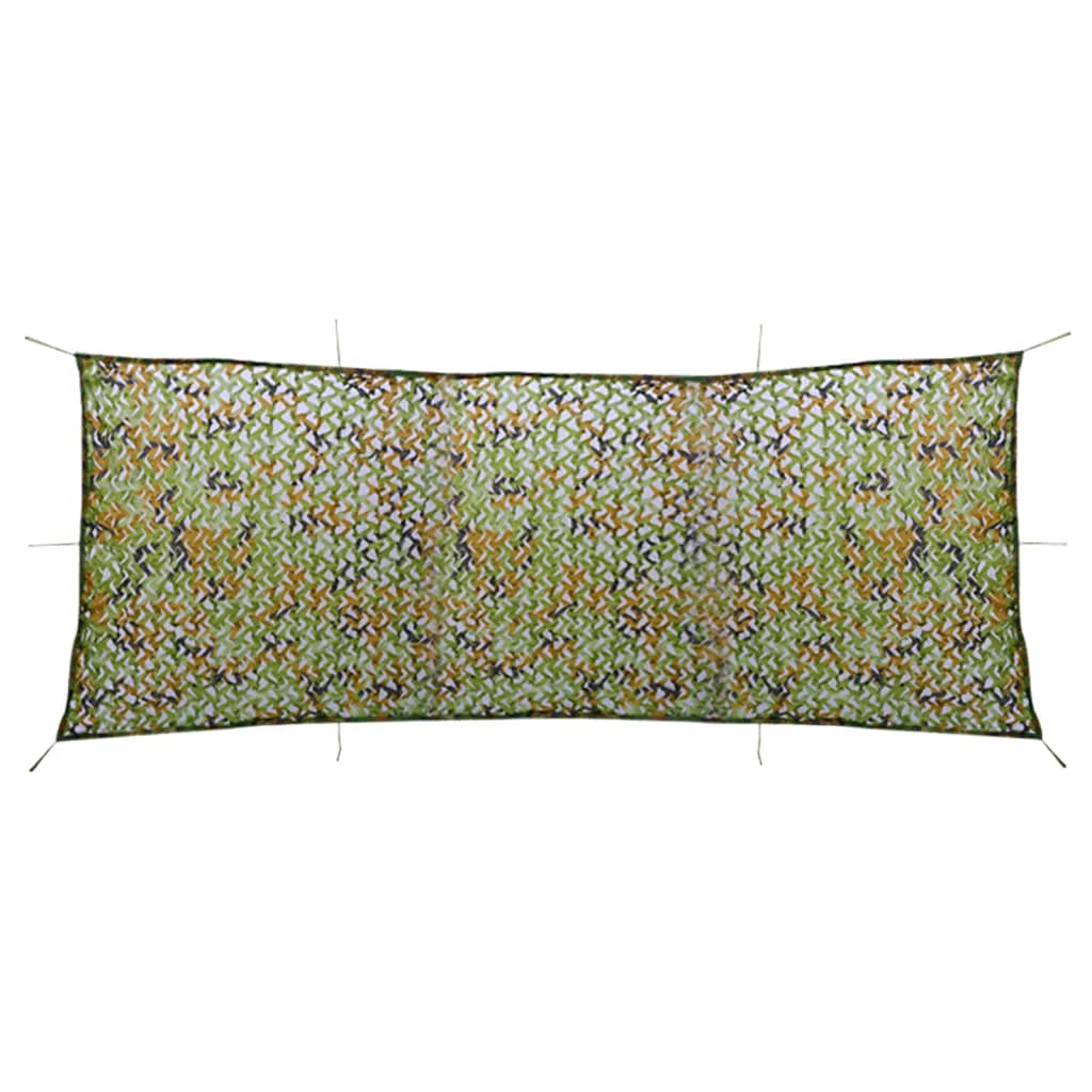 vidaXL Plasă de camuflaj cu geantă de depozitare, verde, 1,5×5 m vidaxl.ro