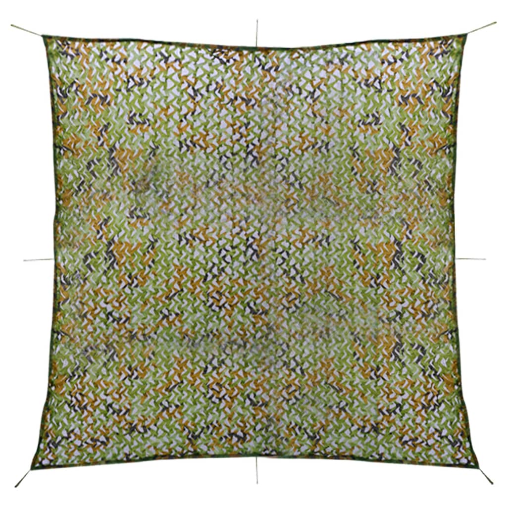 vidaXL Plasă de camuflaj cu geantă de depozitare, verde, 5×5 m vidaXL