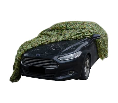 vidaXL Filet de camouflage avec sac de rangement 5x6 m Vert