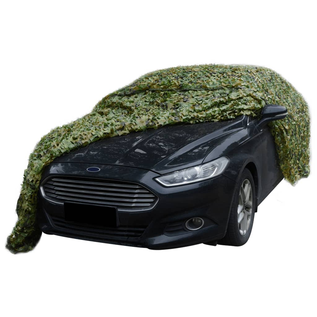 

vidaXL Camouflagenet met opbergtas 5x7 m groen