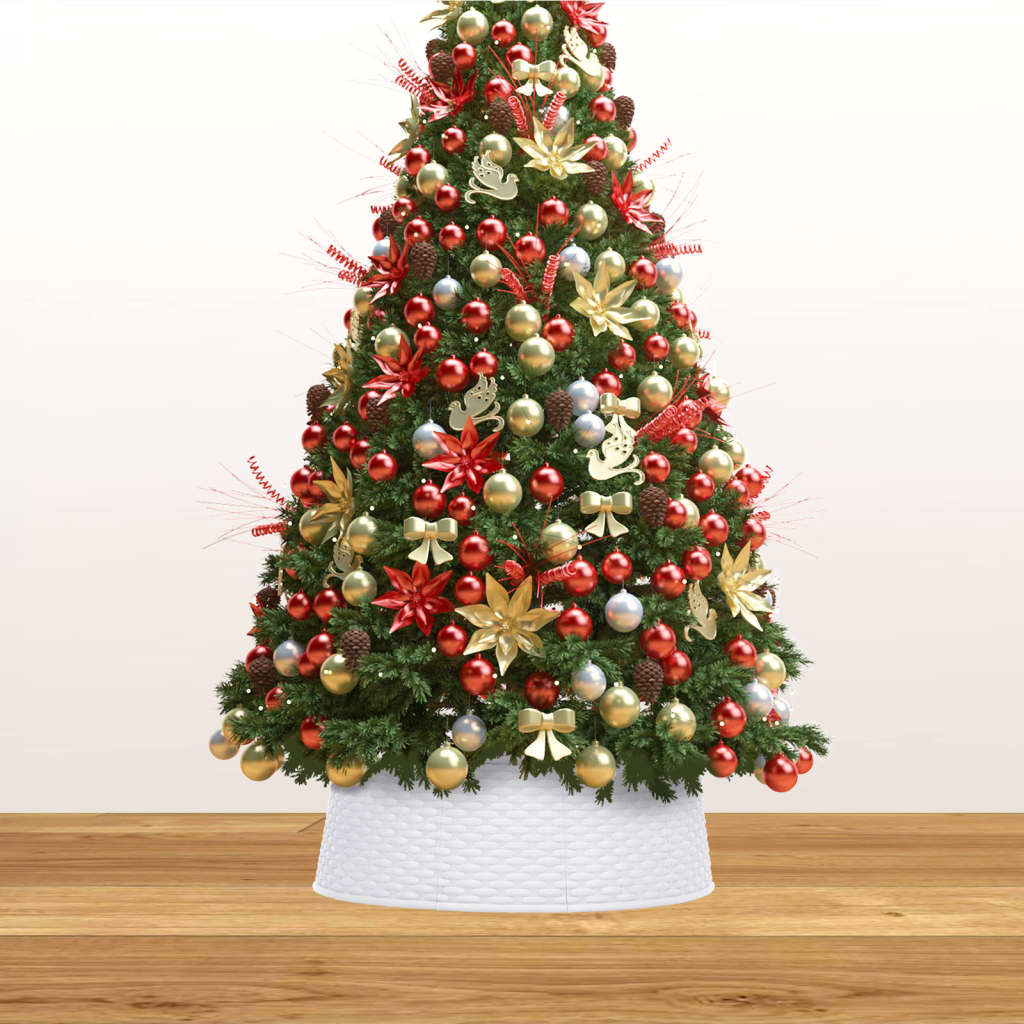 Fehér karácsonyfatalp-takaró Ø54 x 19,5 cm 