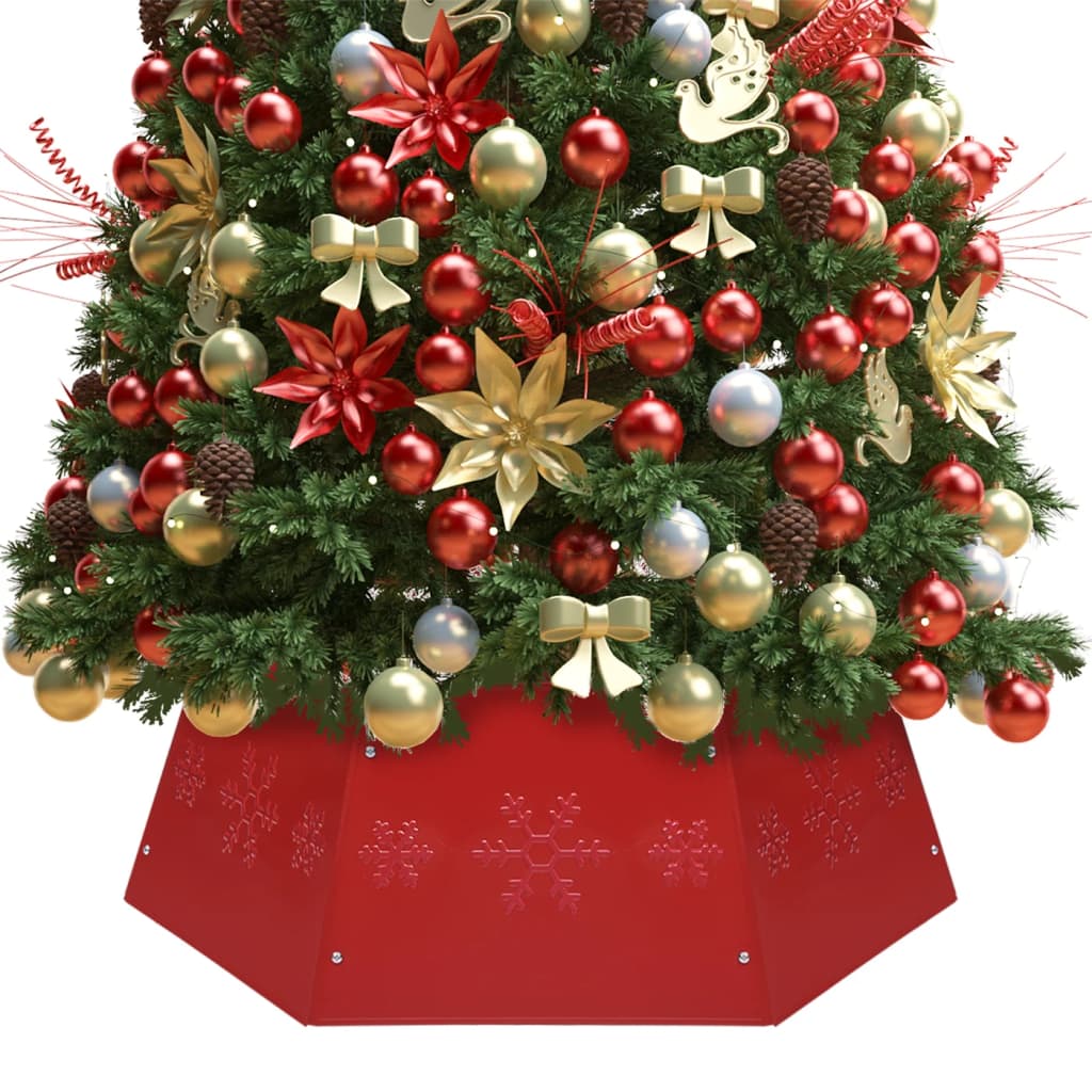 10: vidaXL skjuler til juletræsfod Ø68x25 cm rød