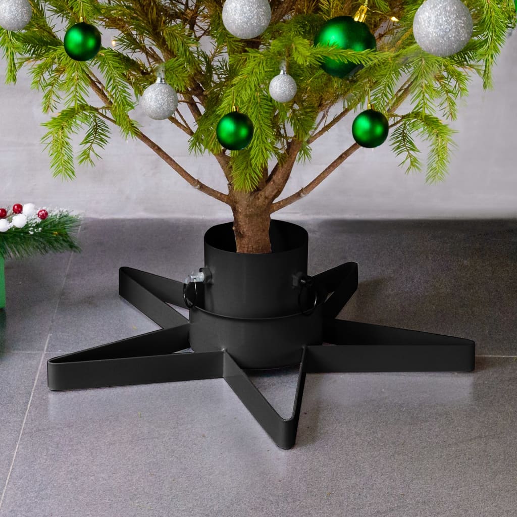 vidaXL Kerstboomstandaard 47x47x13,5 cm zwart