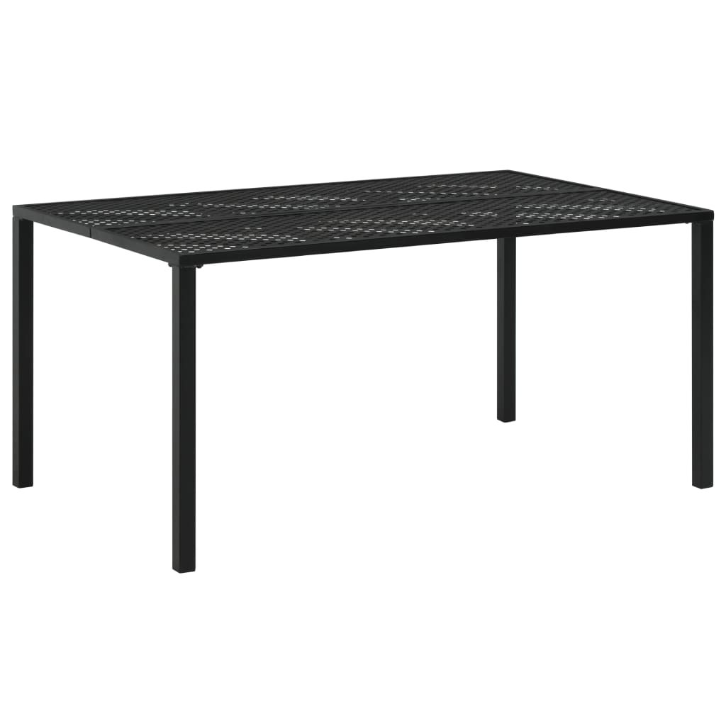 

vidaXL 5-delige Tuinset staal zwart