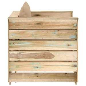 2dílná zahradní souprava s poduškami zeleně impregnované dřevo - obrázek 4