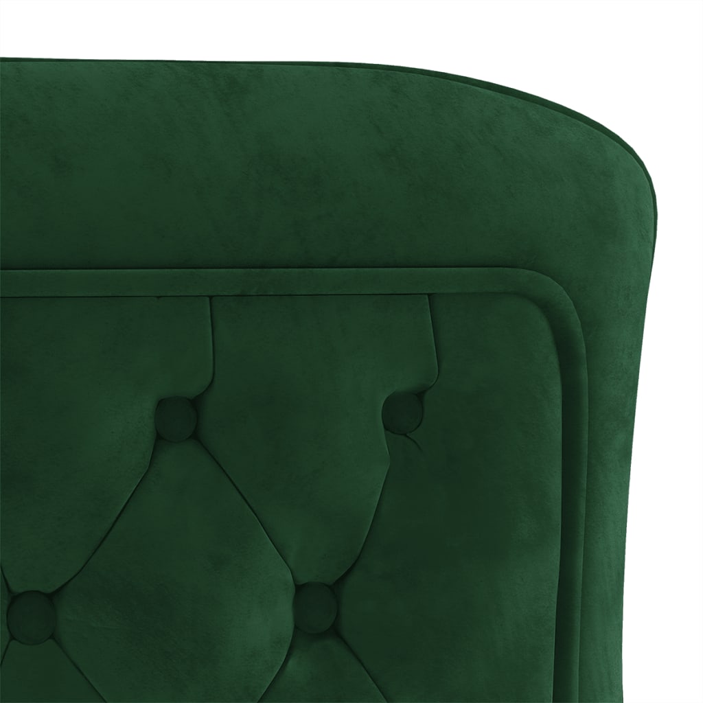 Трапезни столове 2 бр тъмнозелени 53x52x98 см кадифе и инокс