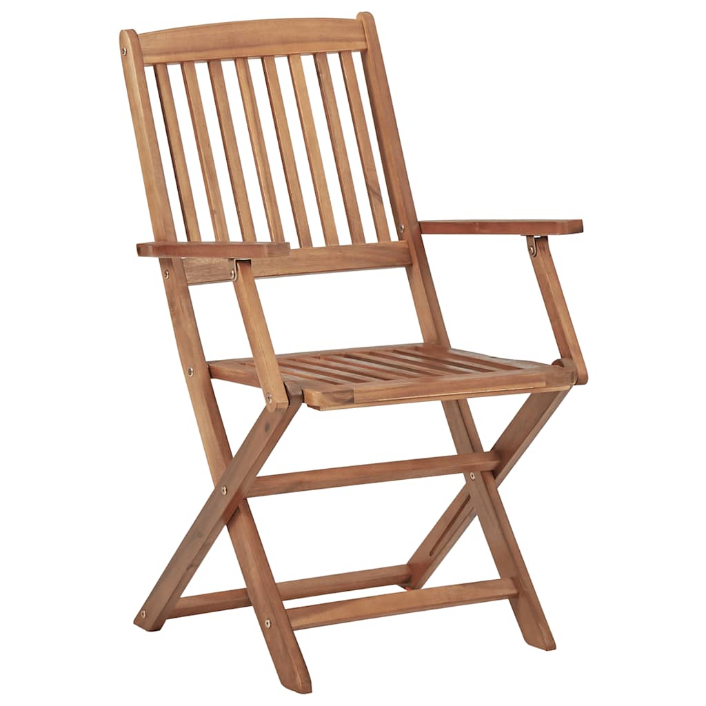 vidaXL Tuinstoelen 8 st inklapbaar met kussens massief acaciahout afbeelding