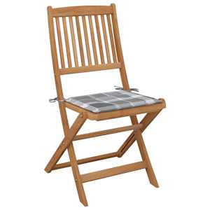 Skládací zahradní židle s poduškami 6 ks masivní akácie - obrázek 3