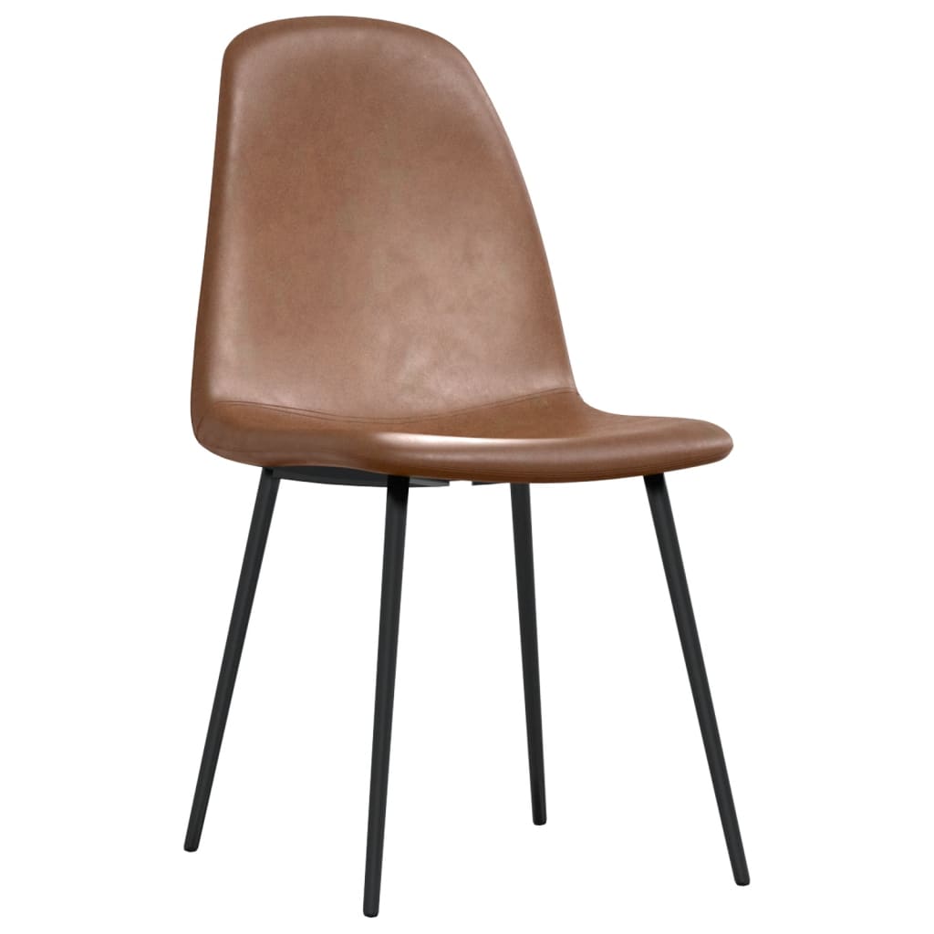 

vidaXL Eetkamerstoelen 6 st kunstleer glanzend bruin
