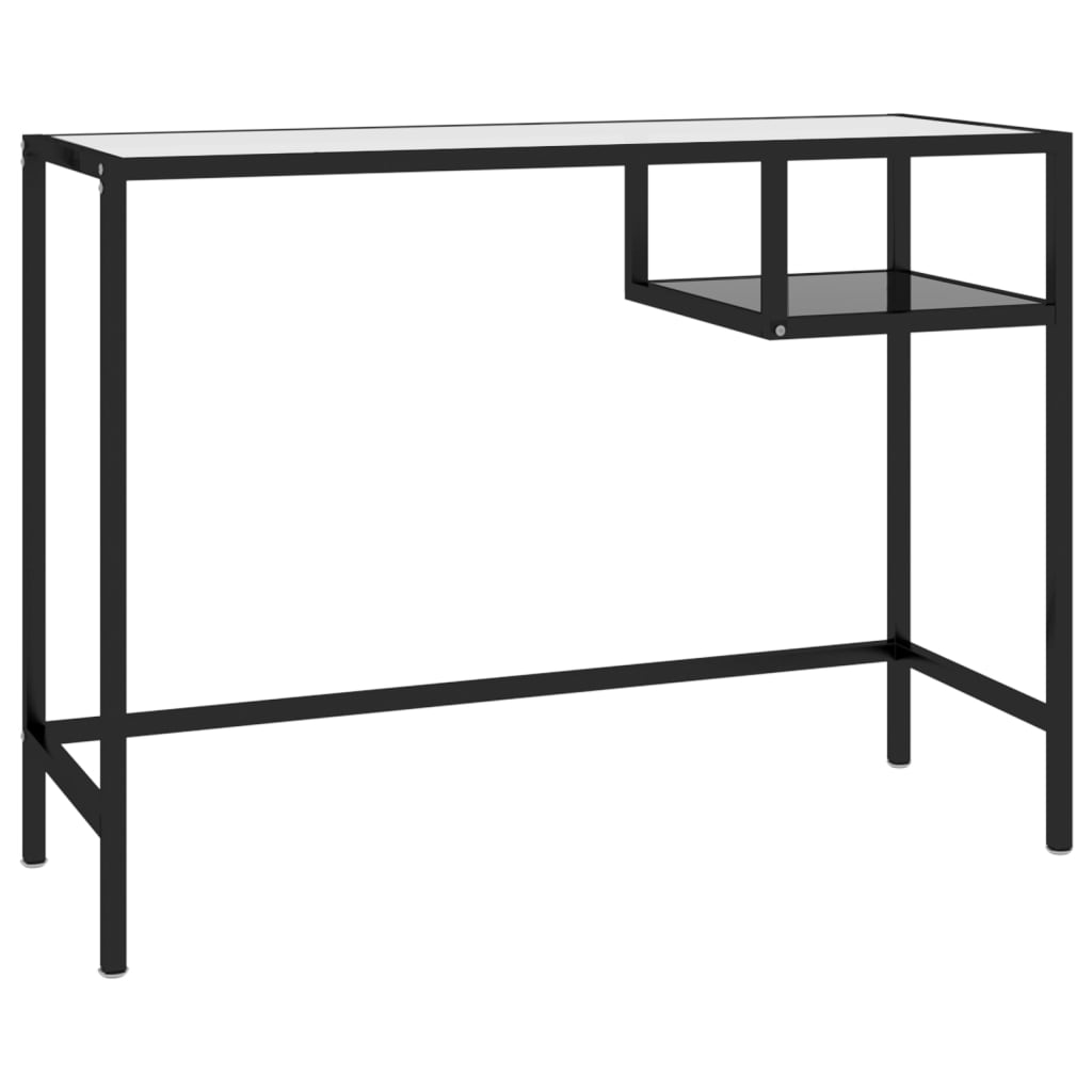 vidaXL Computerbureau 100x36x74 cm glas zwart