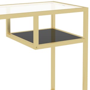 PC stůl průhledný 100 x 36 x 74 cm tvrzené sklo - obrázek 6