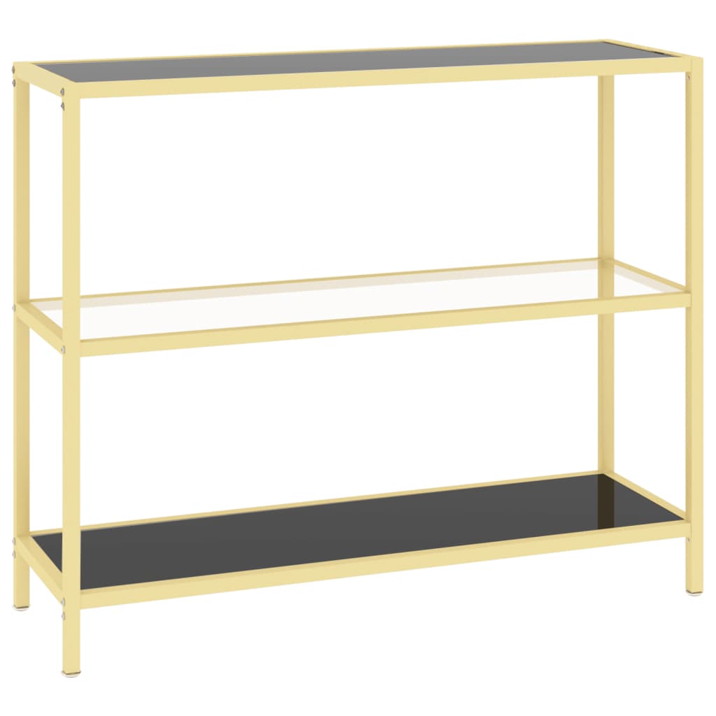 vidaXL Schap 100x36x90 cm gehard glas zwart en transparant