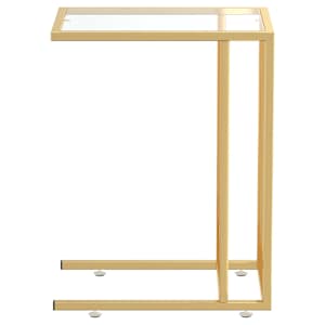 Stolek na notebook průhledný 50 x 35 x 65 cm tvrzené sklo - obrázek 4