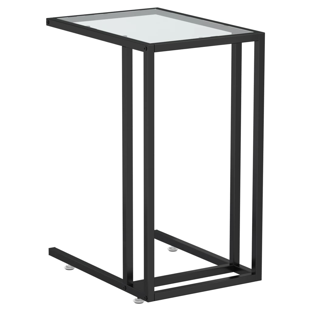 vidaXL Stolek na notebook průhledný 50 x 35 x 65 cm tvrzené sklo