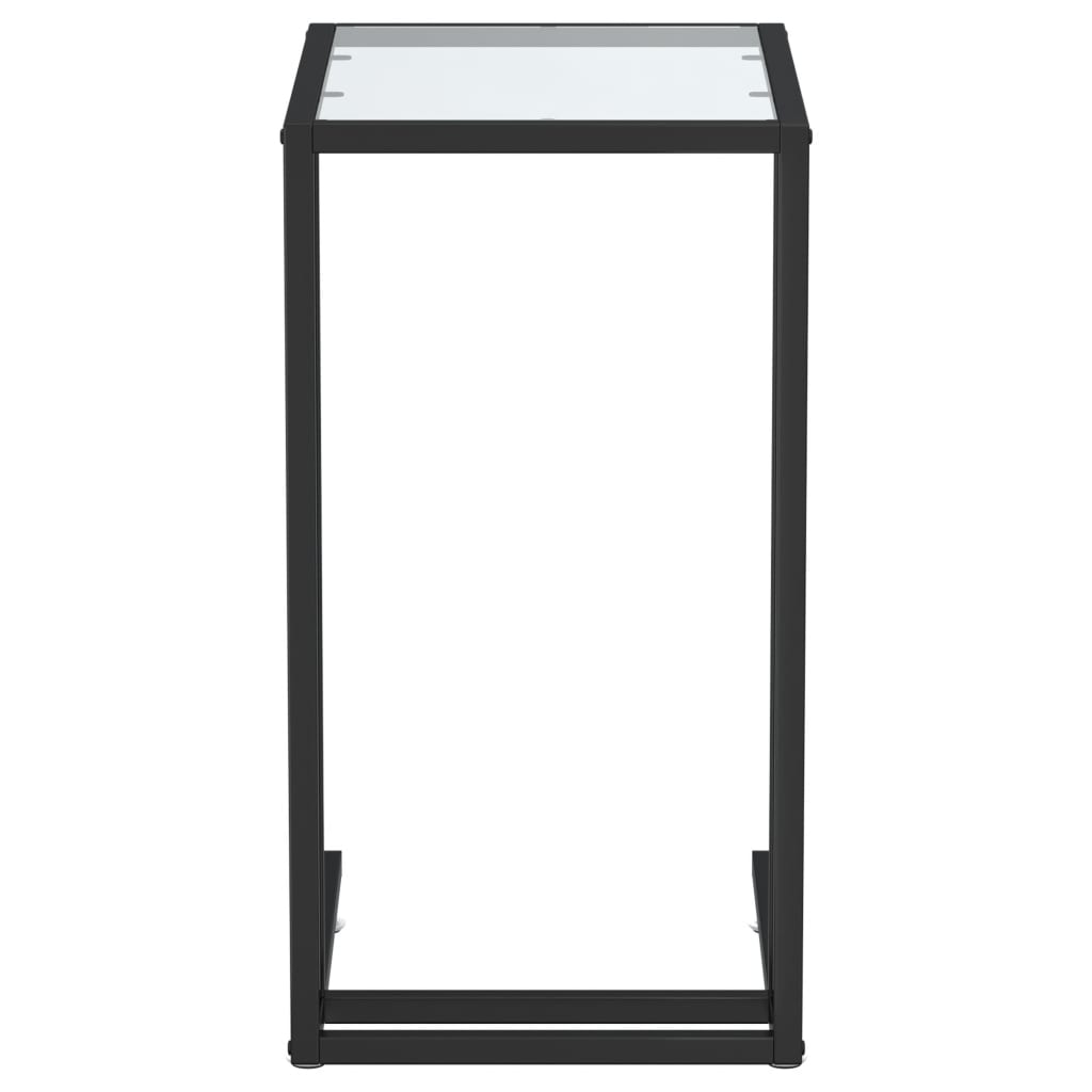 vidaXL Masă laterală de calculator, transparent, 50x35x65 cm, sticlă