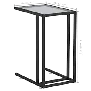 Stolek na notebook průhledný 50 x 35 x 65 cm tvrzené sklo - obrázek 7