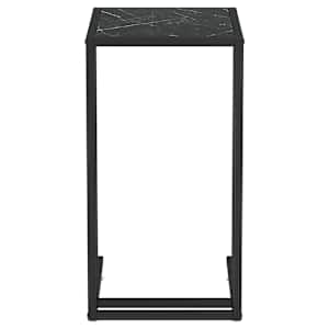 Stolek na notebook černý mramor 50 x 35 x 65 cm tvrzené sklo - obrázek 3