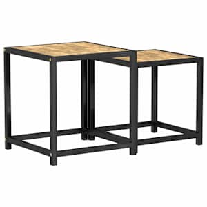 vidaXL teelaud 2 tk, MDF, must ja kollane