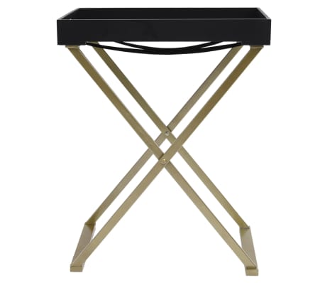 vidaXL Sammenleggbart bord gull og svart 48x34x61 cm MDF