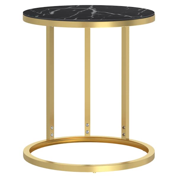 vidaXL lisalaud, kuldne ja must marmor, 45 cm, karastatud klaas