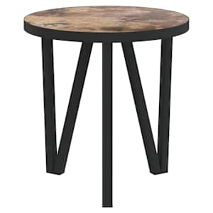 Čajový stolek černožlutý Ø 35 cm MDF - obrázek 3