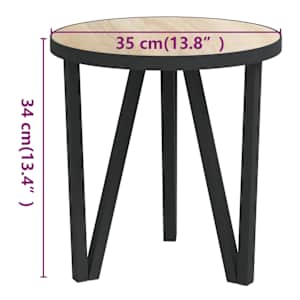 Čajový stolek dub sonoma Ø 35 cm MDF - obrázek 5
