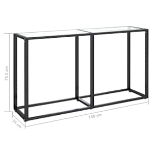 Konzolový stolek průhledný 140 x 35 x 75,5 cm tvrzené sklo - obrázek 6