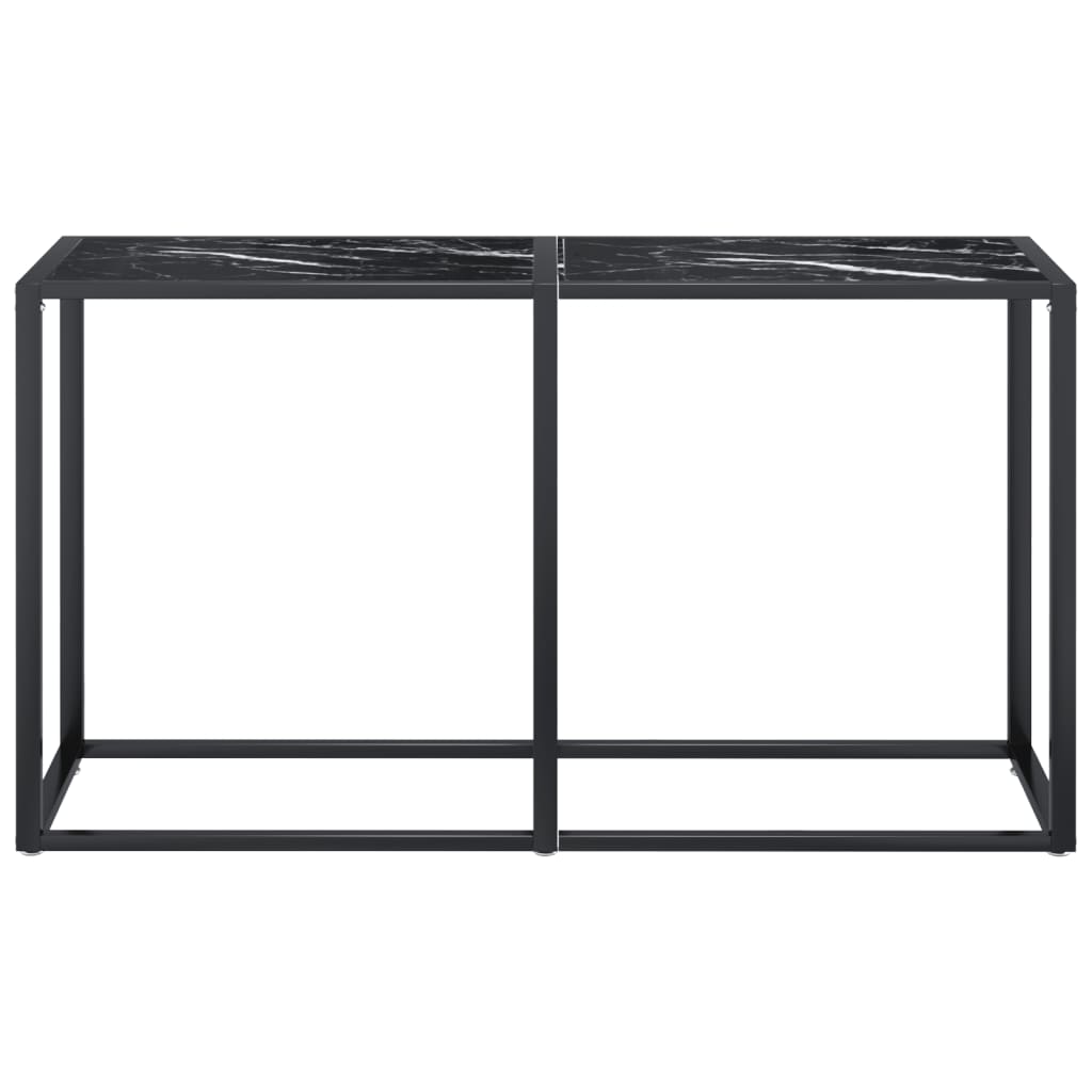 

vidaXL Wandtafel 140x35x75,5 cm gehard glas zwartmarmerkleurig