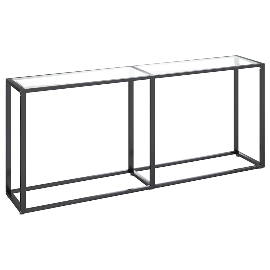 vidaXL Konzolový stolek průhledný 180 x 35 x 75,5 cm tvrzené sklo