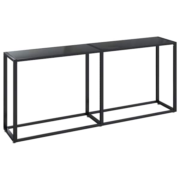 vidaXL konsoollaud, must, 180 x 35 x 75,5 cm, karastatud klaas
