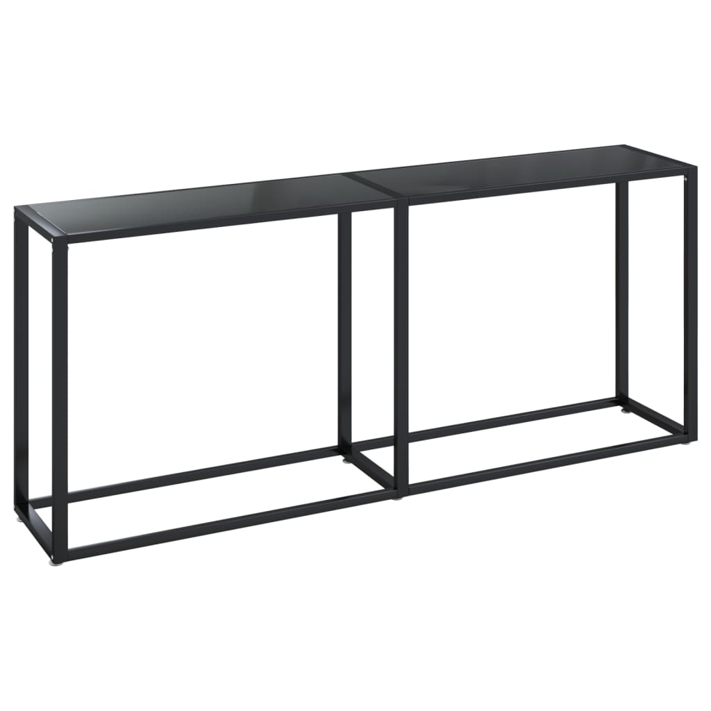 vidaXL Konzolový stolek černý 180 x 35 x 75,5 cm tvrzené sklo