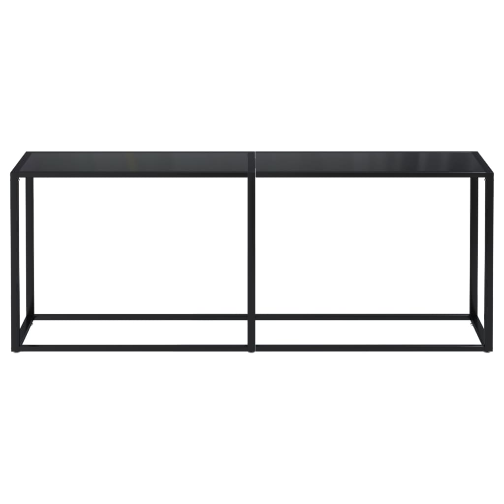 

vidaXL Wandtafel 200x35x75,5 cm gehard glas zwart