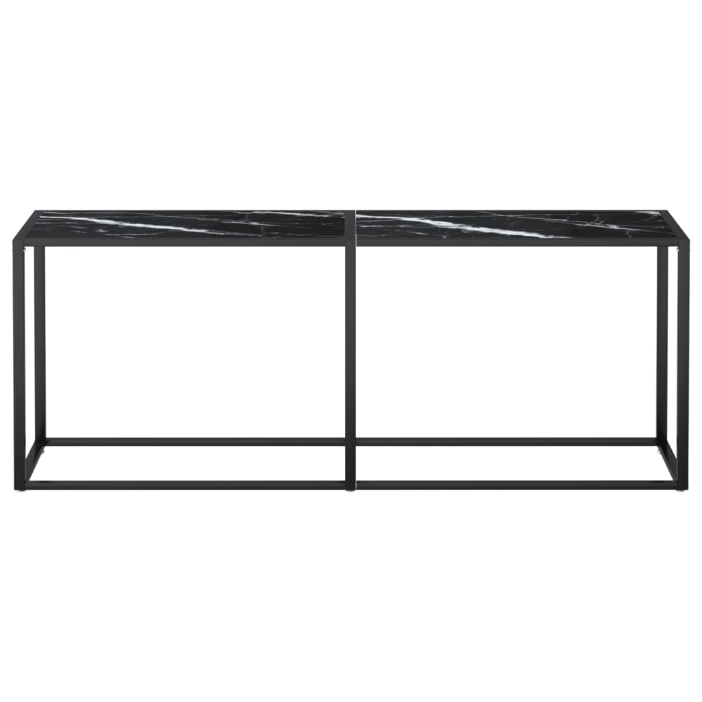 

vidaXL Wandtafel 200x35x75,5 cm gehard glas zwartmarmerkleurig
