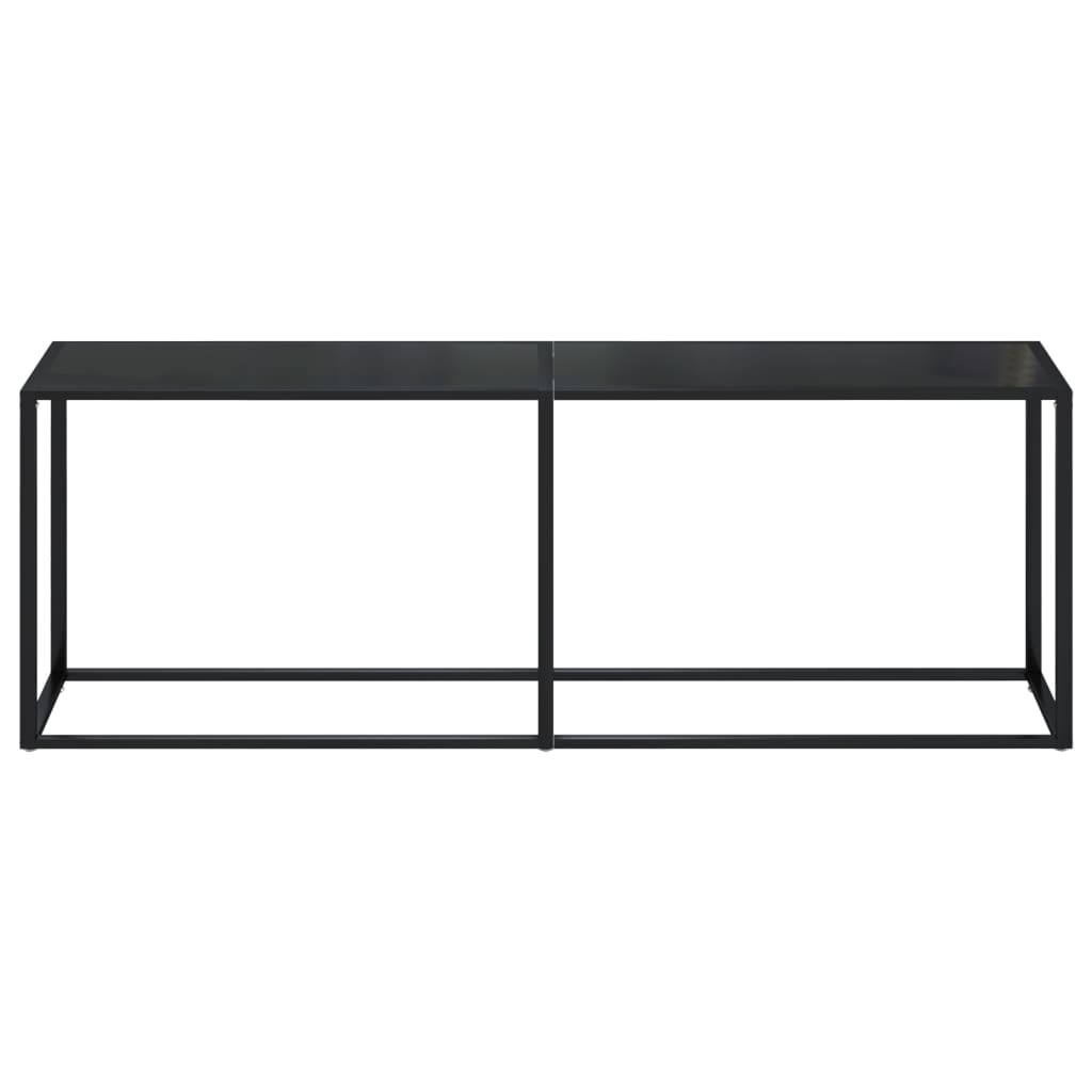 

vidaXL Wandtafel 220x35x75,5 cm gehard glas zwart