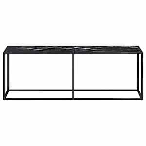 vidaXL Wandtafel 220x35x75,5 cm gehard glas zwartmarmerkleurig