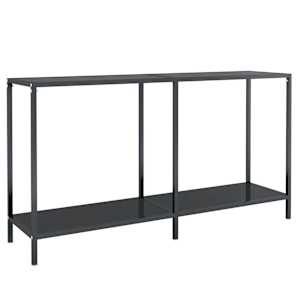 vidaXL konsoollaud, must, 140 x 35 x 75,5 cm, karastatud klaas