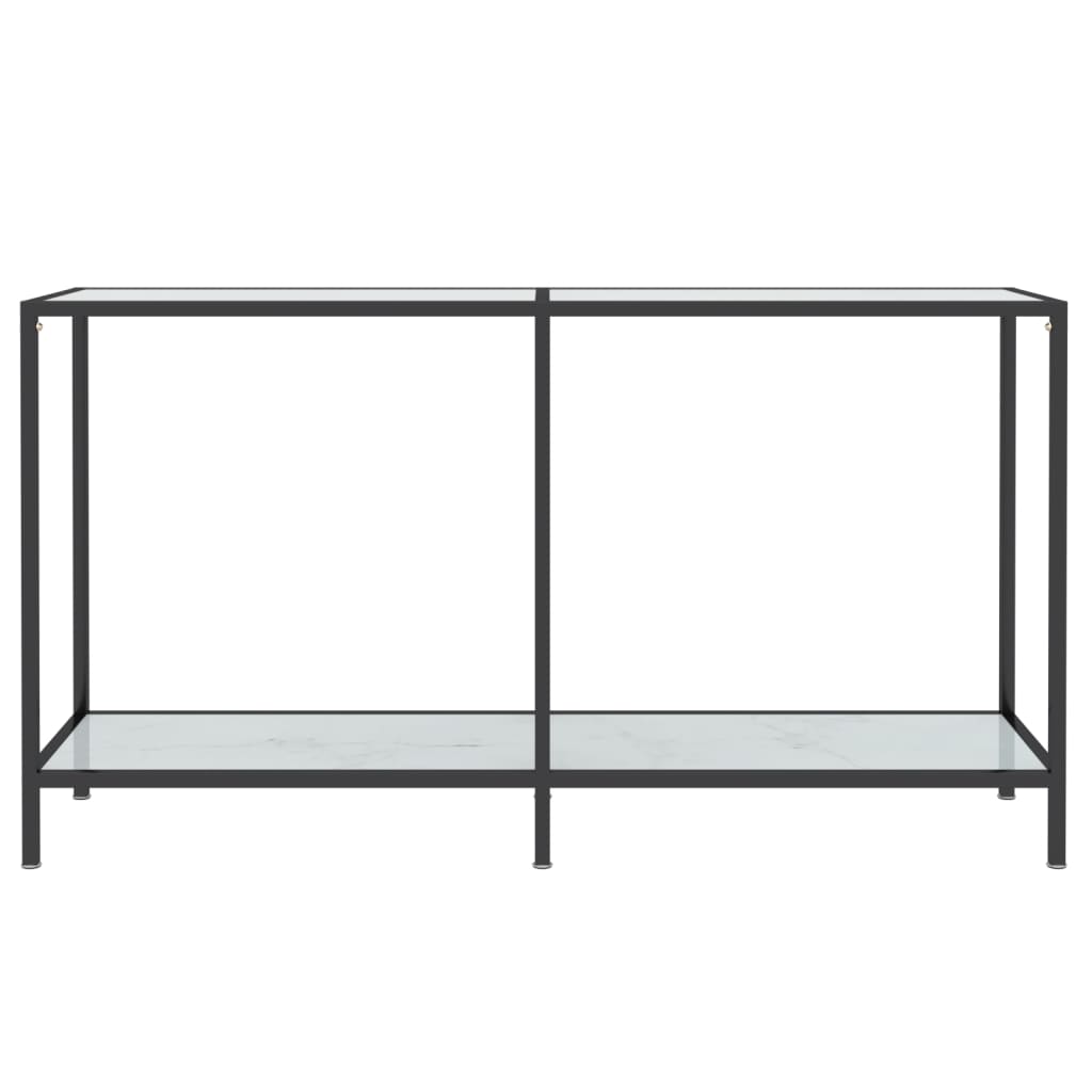 

vidaXL Wandtafel 140x35x75,5 cm gehard glas wit