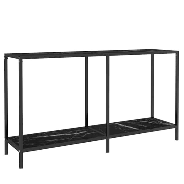 vidaXL konsoollaud, must, 140 x 35 x 75,5 cm, karastatud klaas