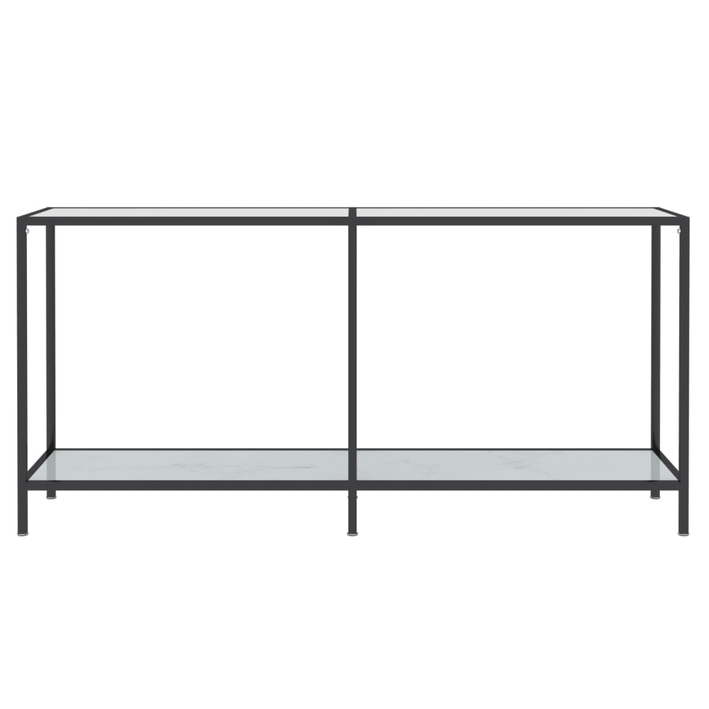 

vidaXL Wandtafel 160x35x75,5 cm gehard glas wit