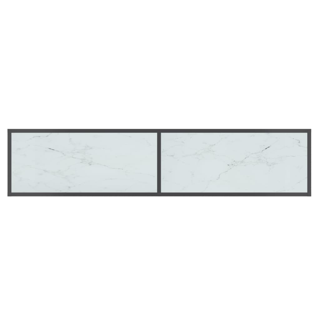 Konzolový stolek bílý 160 x 35 x 75,5 cm tvrzené sklo