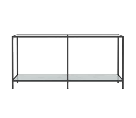 vidaXL Table console Blanc 160x35x75,5 cm Verre tremp&eacute;