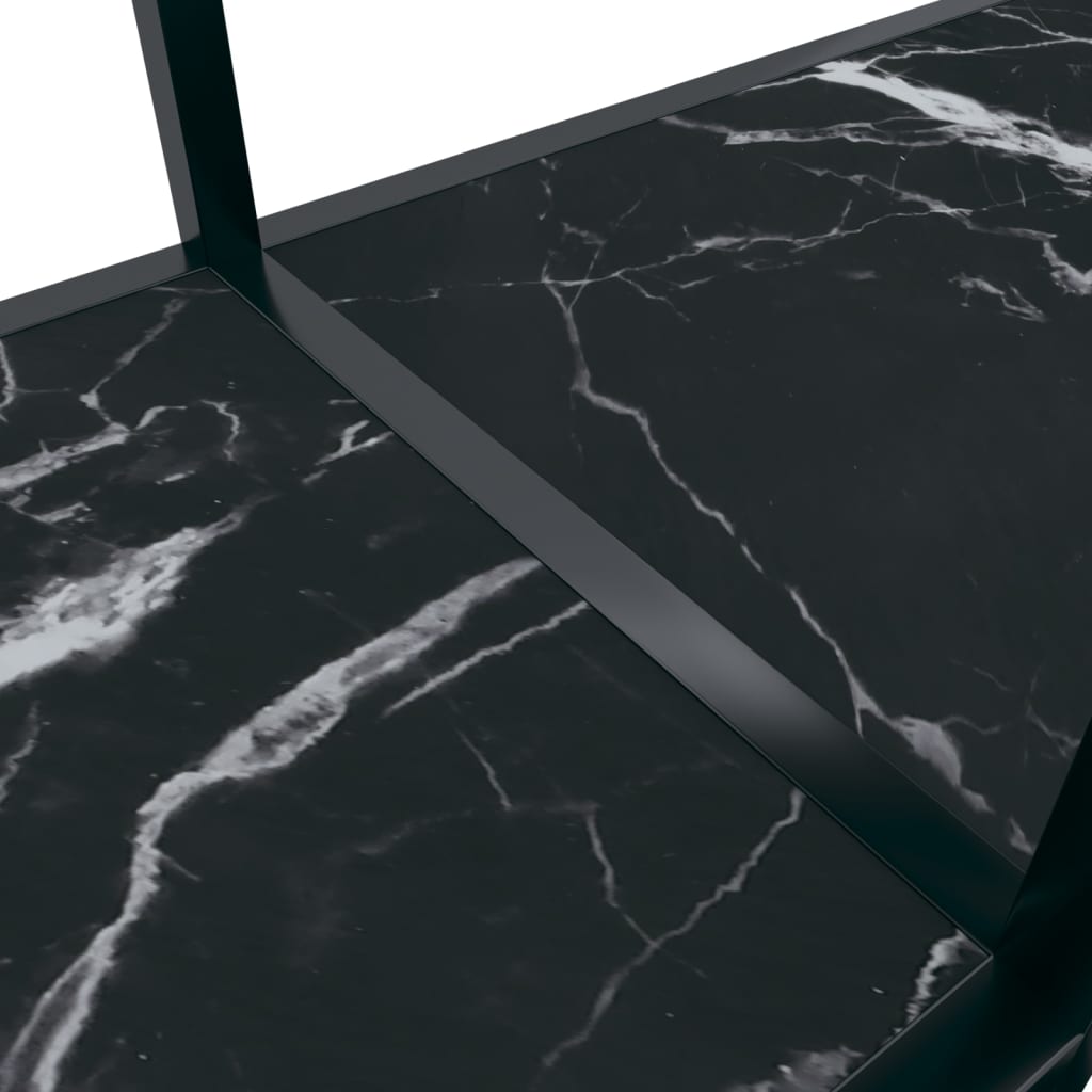 Konzolový stolek černý 160 x 35 x 75,5 cm tvrzené sklo