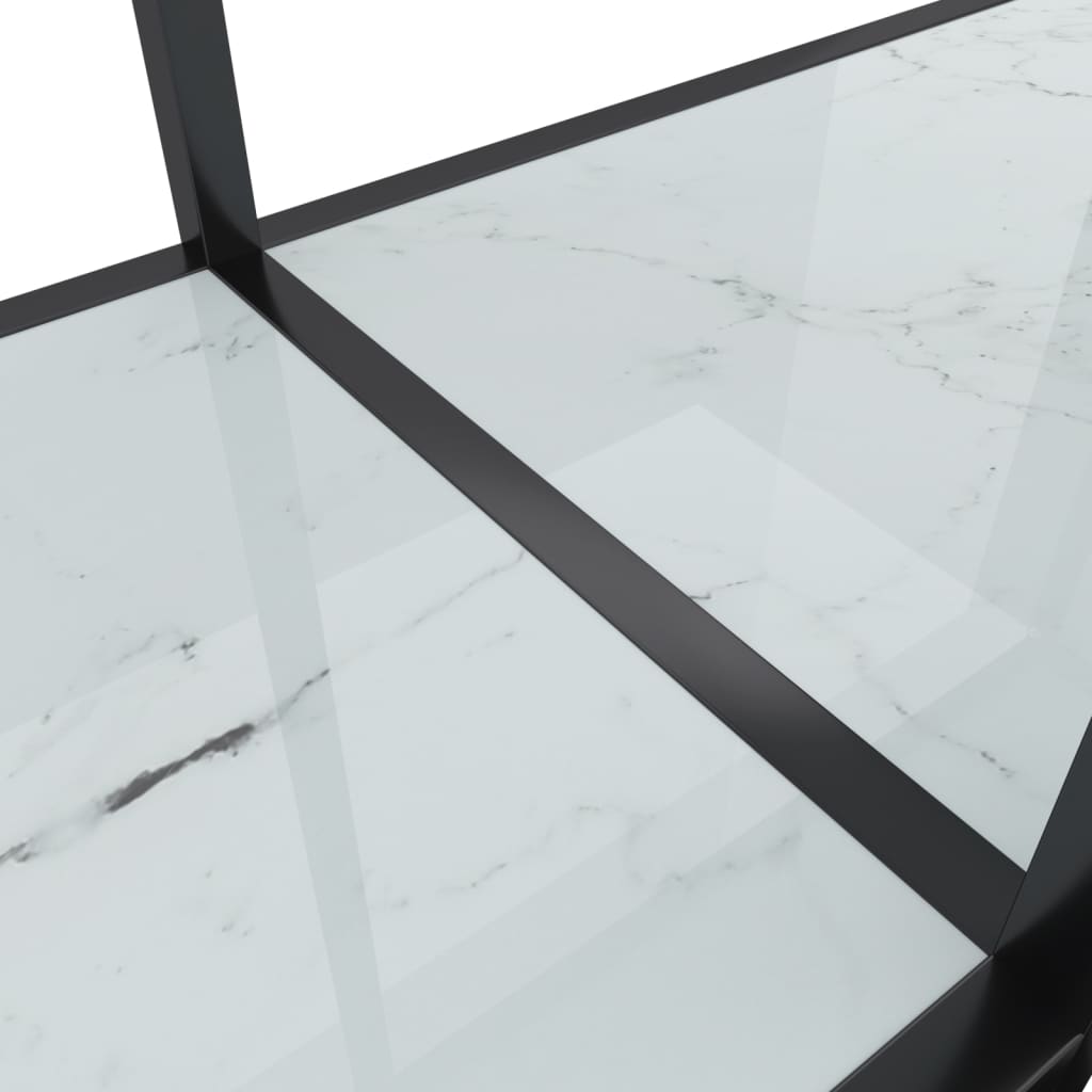 Konzolový stolek bílý 180 x 35 x 75,5 cm tvrzené sklo