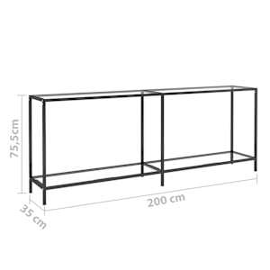 Konzolový stolek průhledný 200 x 35 x 75,5 cm tvrzené sklo - obrázek 7
